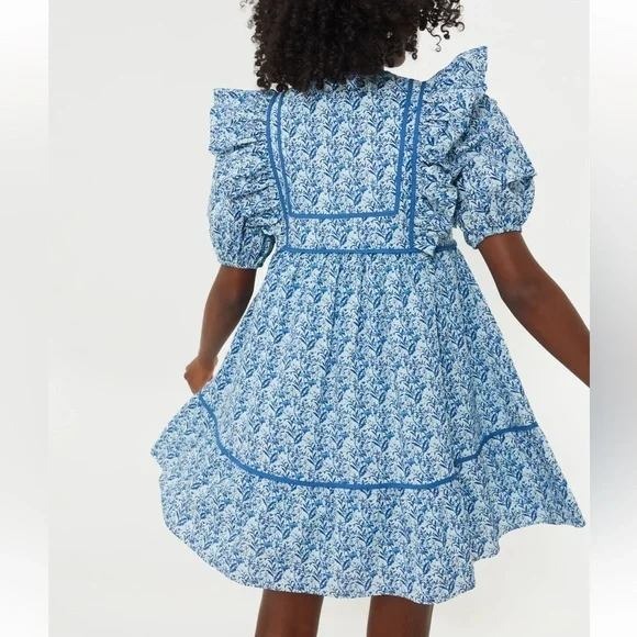 Hyacinth House Rosaleigh mini dress size M floral puff sleeve garden party - Picture 3 of 9